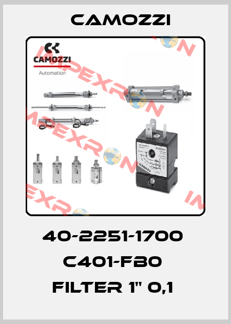 40-2251-1700  C401-FB0  FILTER 1" 0,1  Camozzi