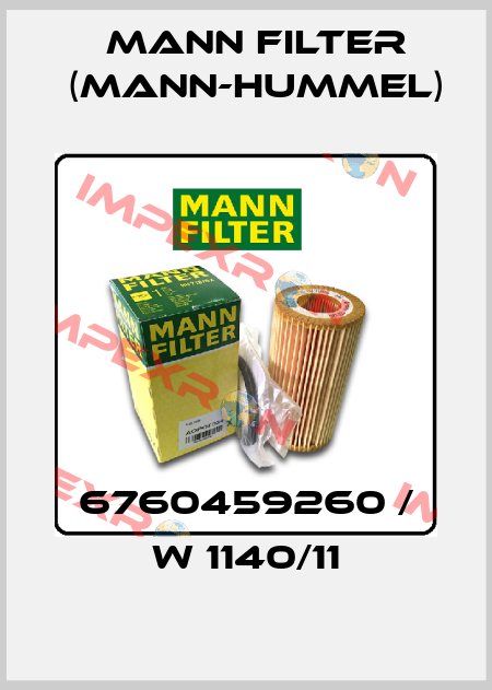 6760459260 / W 1140/11 Mann Filter (Mann-Hummel)