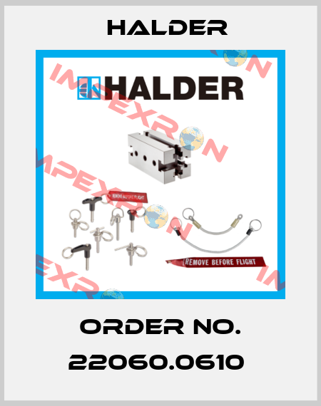 Order No. 22060.0610  Halder