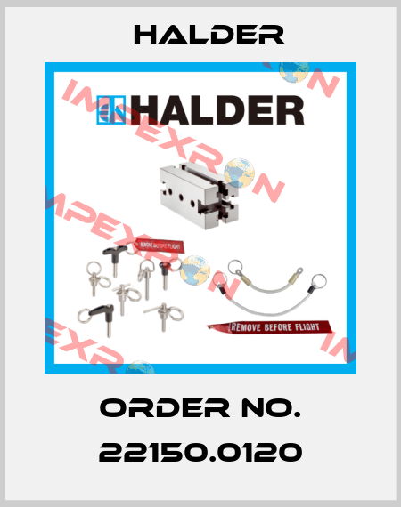 Order No. 22150.0120 Halder