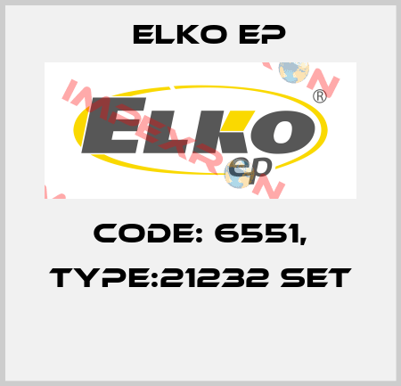 Code: 6551, Type:21232 set  Elko EP