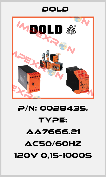 p/n: 0028435, Type: AA7666.21 AC50/60HZ 120V 0,15-1000S Dold