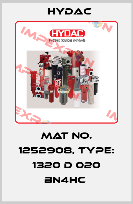 Mat No. 1252908, Type: 1320 D 020 BN4HC  Hydac