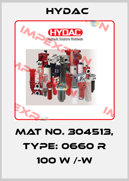 Mat No. 304513, Type: 0660 R 100 W /-W Hydac
