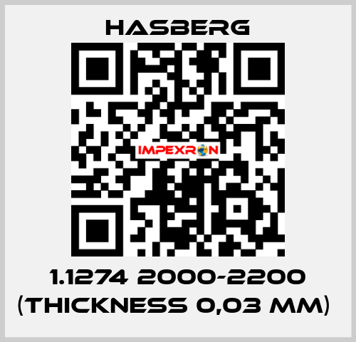 1.1274 2000-2200 (thickness 0,03 mm)  Hasberg