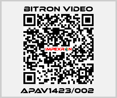 APAV1423/002  Bitron video
