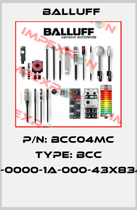 P/N: BCC04MC Type: BCC M478-0000-1A-000-43X834-000  Balluff