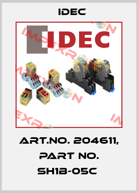 Art.No. 204611, Part No. SH1B-05C  Idec