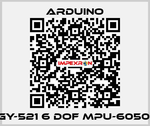 GY-521 6 DOF MPU-6050  Arduino