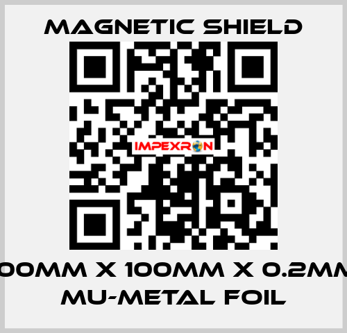 100mm x 100mm x 0.2mm Mu-metal Foil Magnetic Shield