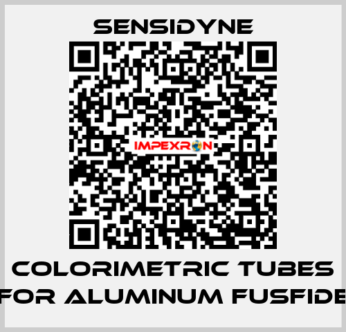 Colorimetric tubes for aluminum fusfide Sensidyne