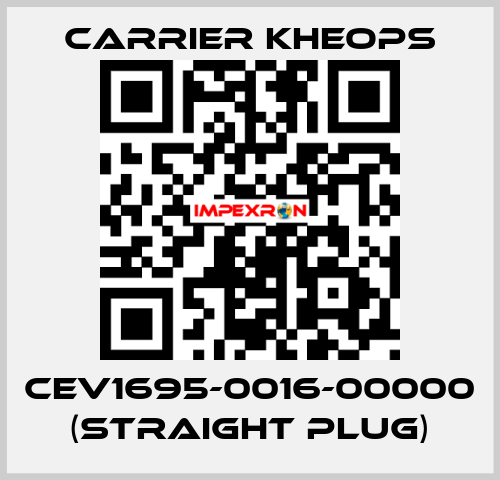 CEV1695-0016-00000 (straight plug) Carrier Kheops