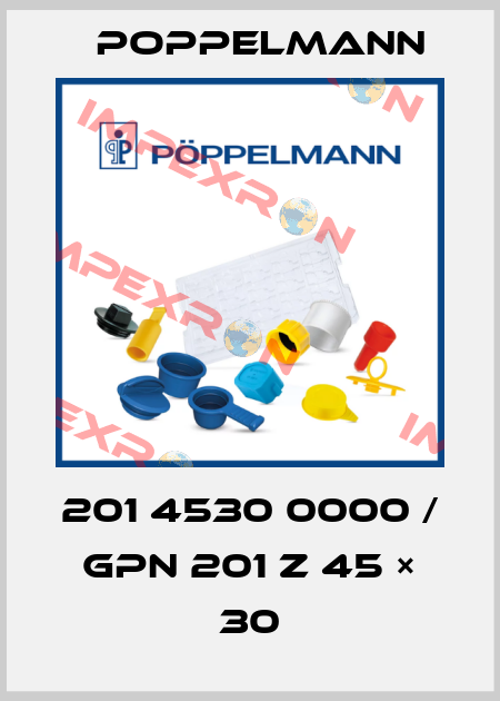 201 4530 0000 / GPN 201 Z 45 × 30 Poppelmann