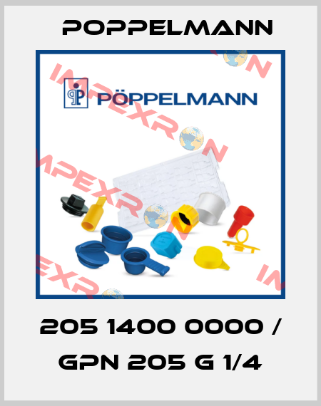 205 1400 0000 / GPN 205 G 1/4 Poppelmann