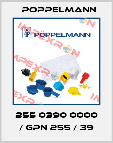255 0390 0000 / GPN 255 / 39 Poppelmann