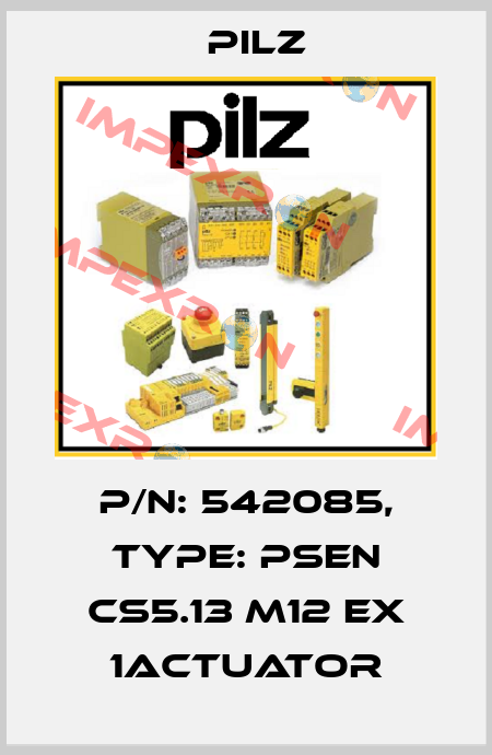 p/n: 542085, Type: PSEN cs5.13 M12 EX 1actuator Pilz