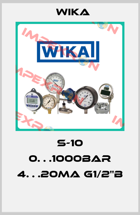 S-10 0…1000BAR 4…20MA G1/2"B  Wika