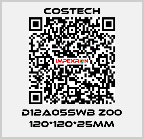 D12A05SWB Z00 120*120*25MM Costech
