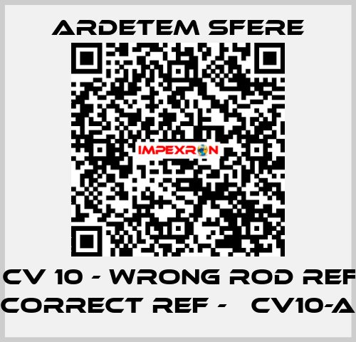 µCv 10 - wrong rod ref.; correct ref - µCv10-A Ardetem sfere
