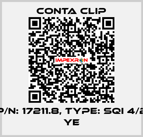 P/N: 17211.8, Type: SQI 4/2 YE Conta Clip