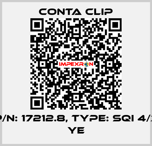 P/N: 17212.8, Type: SQI 4/3 YE Conta Clip