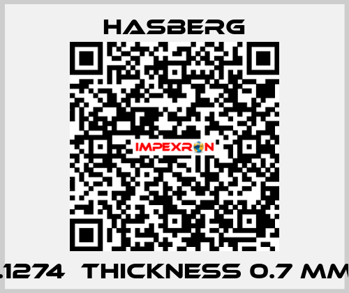  1.1274  thickness 0.7 mm  Hasberg