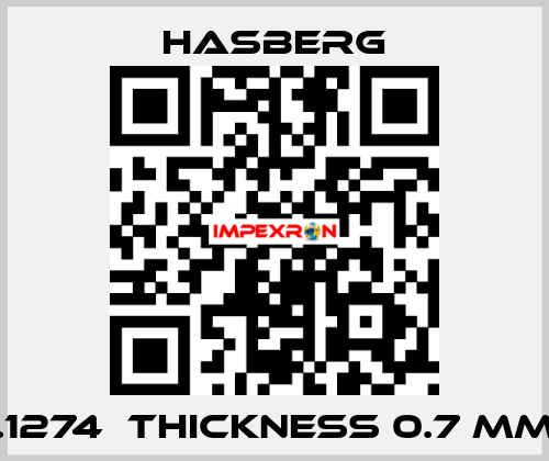  1.1274  thickness 0.7 mm  Hasberg