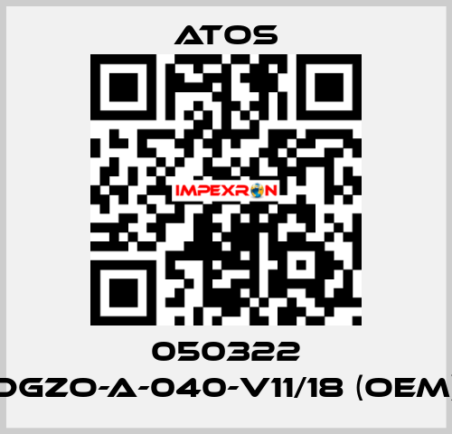 050322 DGZO-A-040-V11/18 (OEM) Atos