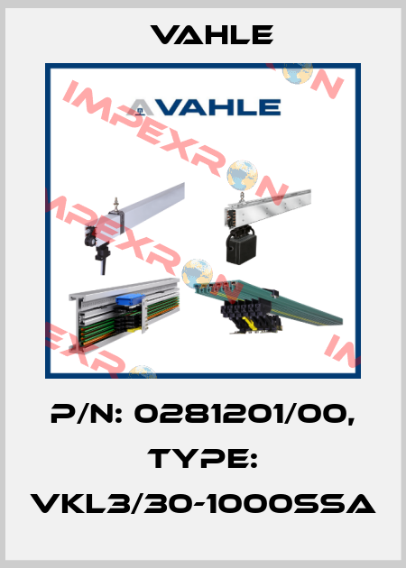 P/n: 0281201/00, Type: VKL3/30-1000SSA Vahle