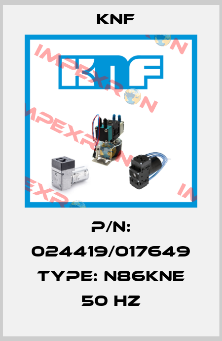p/n: 024419/017649 type: N86KNE 50 Hz KNF