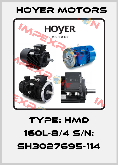 Type: HMD 160L-8/4 S/N: SH3027695-114 Hoyer Motors