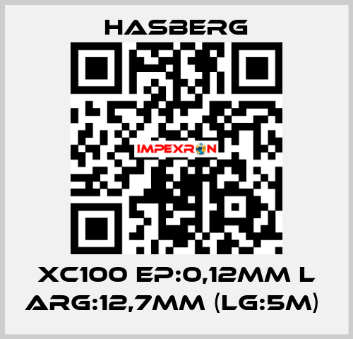 XC100 EP:0,12MM L ARG:12,7MM (LG:5M)  Hasberg