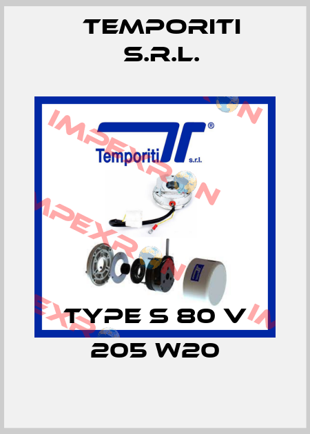 Type S 80 V 205 W20 Temporiti s.r.l.