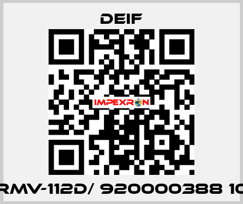 RMV-112D/ 920000388 10 Deif