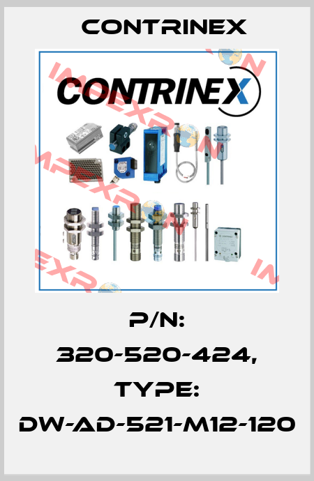 p/n: 320-520-424, Type: DW-AD-521-M12-120 Contrinex
