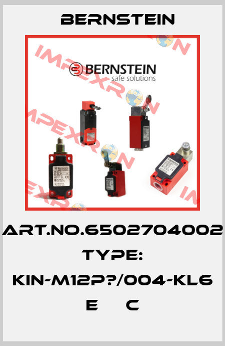Art.No.6502704002 Type: KIN-M12P?/004-KL6      E     C Bernstein