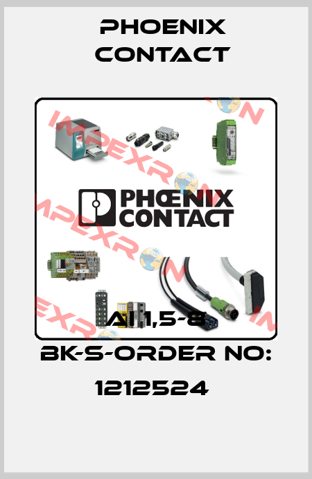 AI 1,5-8 BK-S-ORDER NO: 1212524  Phoenix Contact