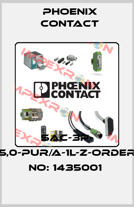 SAC-3P- 5,0-PUR/A-1L-Z-ORDER NO: 1435001  Phoenix Contact