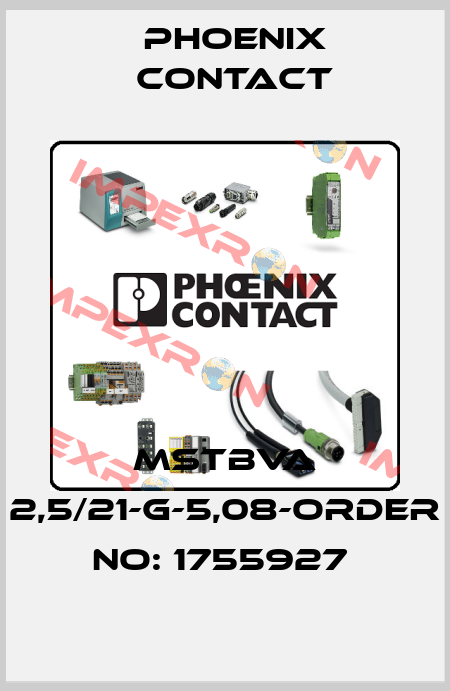 MSTBVA 2,5/21-G-5,08-ORDER NO: 1755927  Phoenix Contact