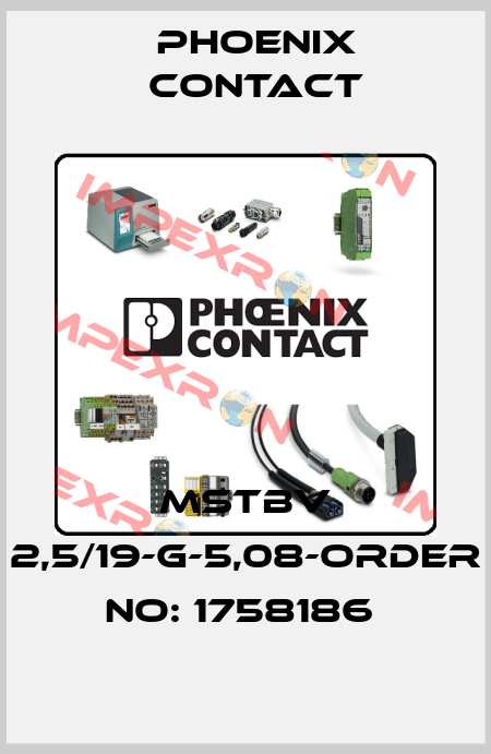 MSTBV 2,5/19-G-5,08-ORDER NO: 1758186  Phoenix Contact