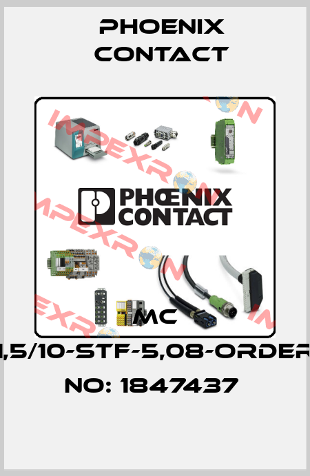 MC 1,5/10-STF-5,08-ORDER NO: 1847437  Phoenix Contact