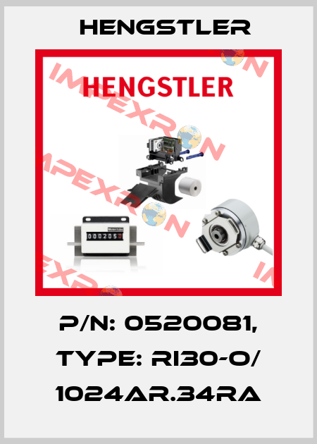 p/n: 0520081, Type: RI30-O/ 1024AR.34RA Hengstler