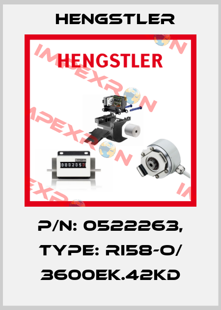 p/n: 0522263, Type: RI58-O/ 3600EK.42KD Hengstler