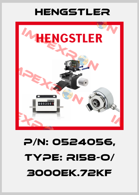 p/n: 0524056, Type: RI58-O/ 3000EK.72KF Hengstler
