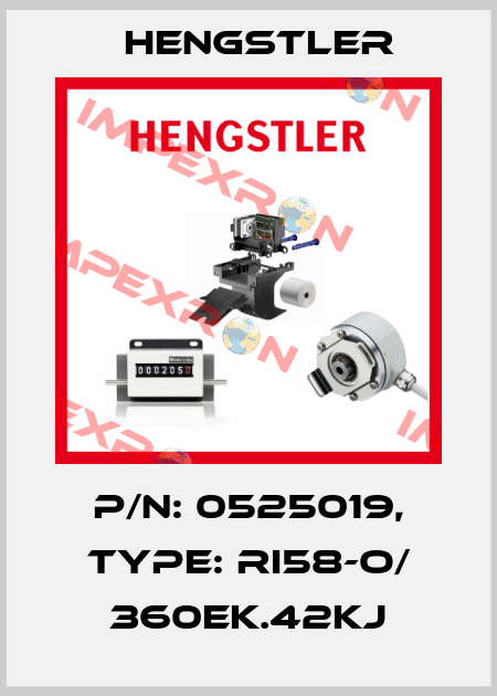 p/n: 0525019, Type: RI58-O/ 360EK.42KJ Hengstler