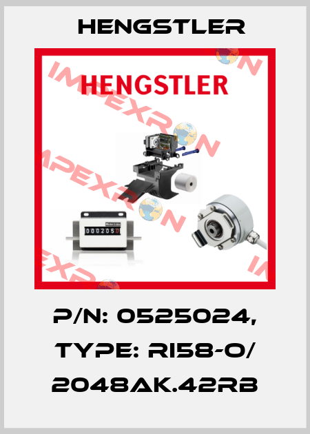 p/n: 0525024, Type: RI58-O/ 2048AK.42RB Hengstler