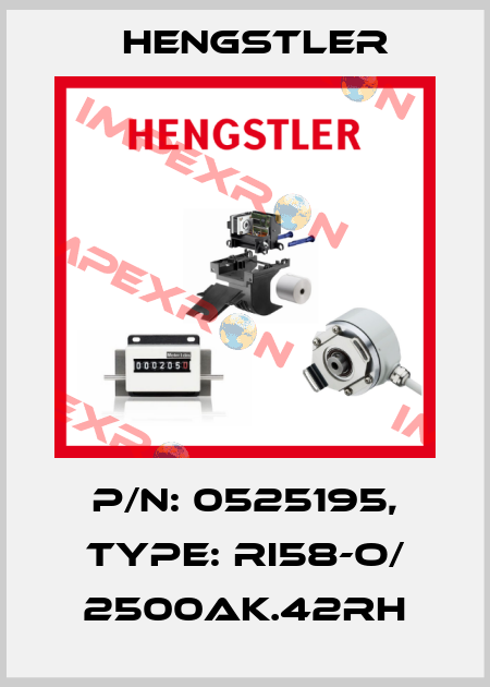 p/n: 0525195, Type: RI58-O/ 2500AK.42RH Hengstler