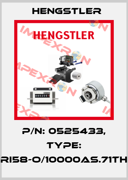 p/n: 0525433, Type: RI58-O/10000AS.71TH Hengstler