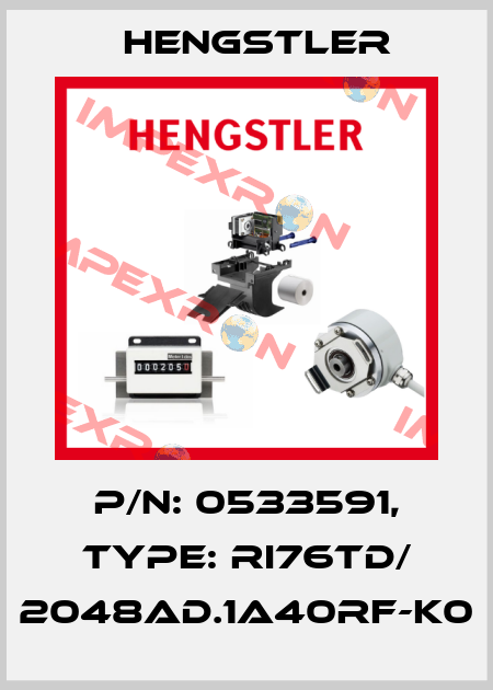 p/n: 0533591, Type: RI76TD/ 2048AD.1A40RF-K0 Hengstler