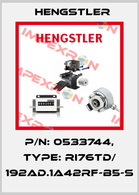 p/n: 0533744, Type: RI76TD/ 192AD.1A42RF-B5-S Hengstler